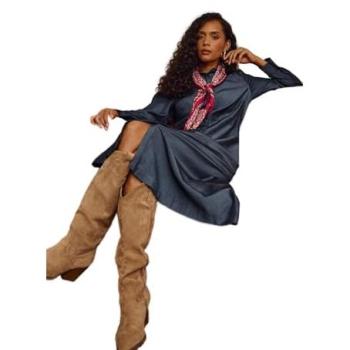Wallis Indigo Denim Maxi Shirt Dress for Women – Size 18