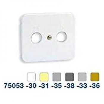 PLACA SIMON 75 PARA TOMA SEÑAL R-TV BLANCO NIEVE 310148053 SIMON