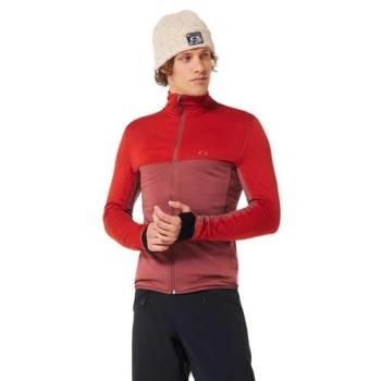 Oakley Men's Red Canopy Full‑Zip Sweater (Medium)