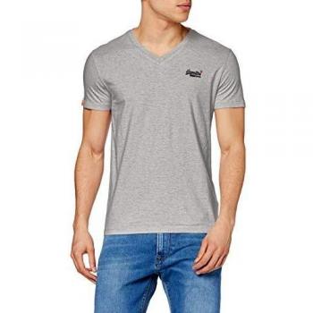 Superdry T-shirt Vee Vintage EMB, Gris (Silver Glass Feeder 9st), XL Homme
