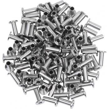 60Pcs Stainless Steel Cable Railing Sleeves for 1/8 Inch Wire Rope