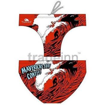 Mavericks Turbo Wave Men’s Swim Brief – L, Dual Color (Red/White)