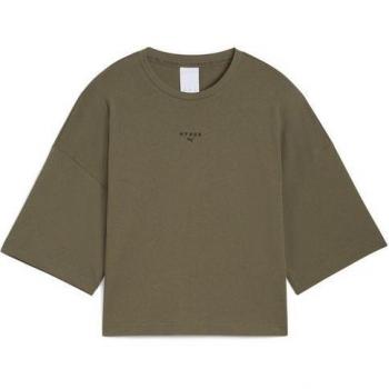 PUMA Damen T-Shirt „Hyrox Edition“ – 100% Baumwolle, Oversized – Gr. S – Lodengrün