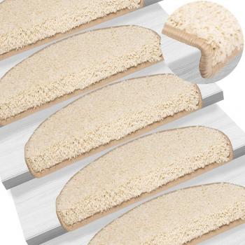 Tapete para Escadas VidaXL, 10 unidades, 65x21x4 cm, creme