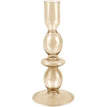 Présent Temps Verre Bulle Bougeoir Art Grand