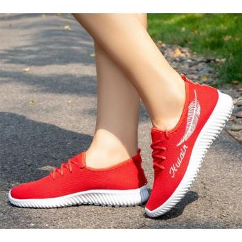 Women's Black and Red Sport Sneakers
