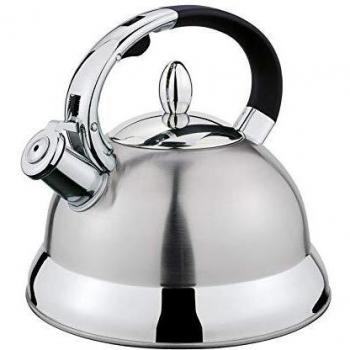 Whistling 11.6‑Cup Water Kettle “Conte” – Stainless Steel 2.9 Qt