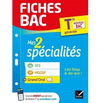 Fiches bac Mes 2 spécialités Tle générale : SES, HGGSP & Grand Oral