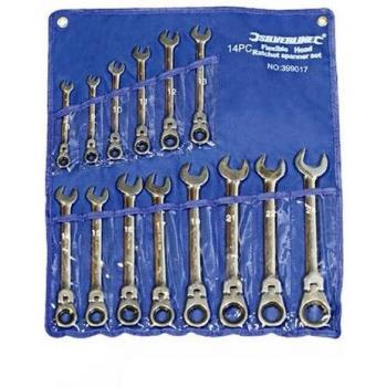 Silverline 399017 Flexible Head Ratchet Wrench Set 14 Piece 8