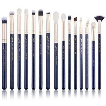 Pinceaux de maquillage Jessup 15PCS Bleu/Doré
