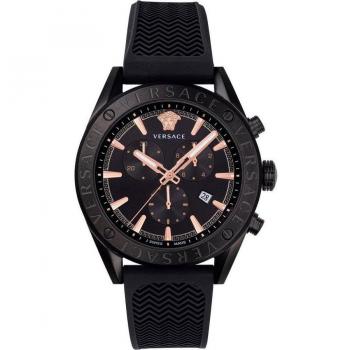 Versace Men's Watch in Black: V-Chrono Chronograph