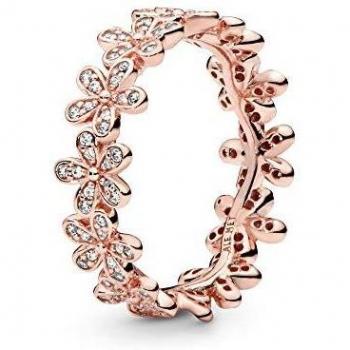 Anillo Pandora Banda de Margaritas Brillantes