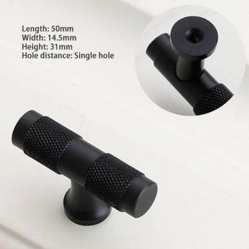 Hardware Barra Negro Dourado – Perilla de Muebles