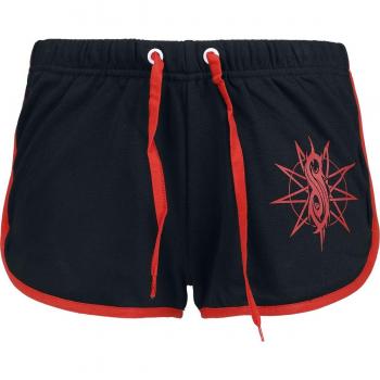 Pantalones Corta EMP: Slipknot Black & Red, M XXL, Mujer
