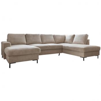Ecksofa Lofty Lilly mit eingebautem Bett – MiuForm, weiß – 84 x 303 x 197 cm