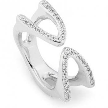 Anillo de Aleación Bañado en Plata con Topacios