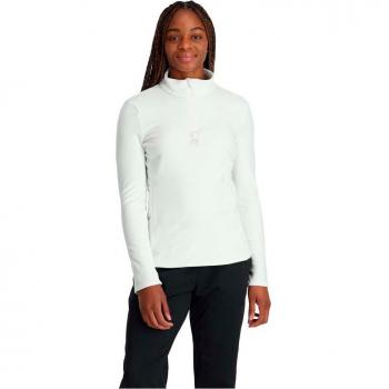 Forro polar de mujer Spyder Shimmer Bug 1/2 Zip blanco