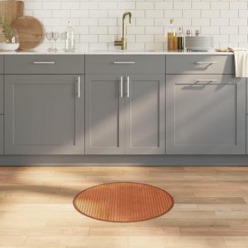 Tappeto Rotondo 60 cm in Bambù Marrone