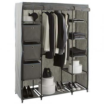 Armoire de rangement avec penderie et étagères