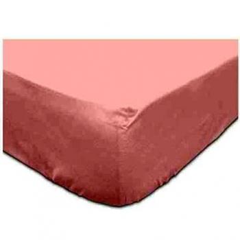 Drap Housse Rose 100% Coton 180x200 cm Soleil d'ocre