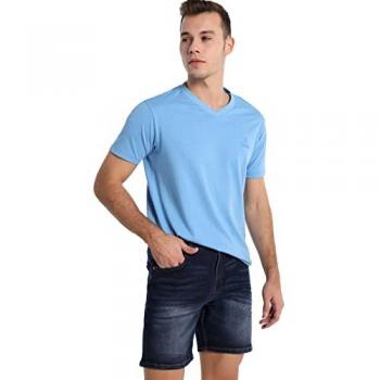 Camiseta Lois Jeans Manga Corta Cuello Pico Azul