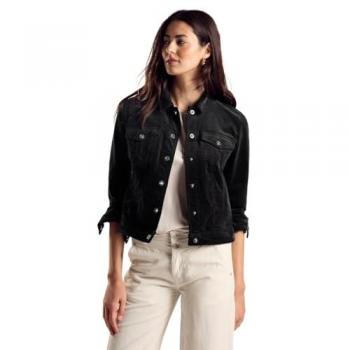 Street One Kurze Cordjacke für Damen in Schwarz