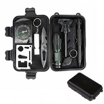 Outdoor‑Notfallbox HMMJ 10 in 1: Survival‑Set mit Werkzeugen & SOS‑Ausrüstung