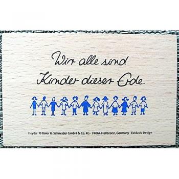 HEYDA 6×9 cm Embossing‑Poesiestempel – „Wir sind Kinder dieser Erde“