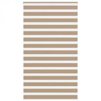 VidaXL Zebra Roller Blind Sand Brown 120x230 cm Polyester