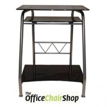 Beech Top Straight Office Desk with White Panel Ends and 2-Drawer Pedestal