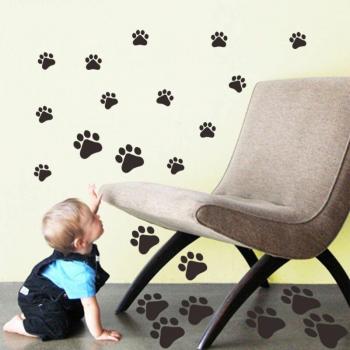 Pfotenaufkleber für Auto und Wand, abnehmbar, 22 Farben, Katzen und Hunde