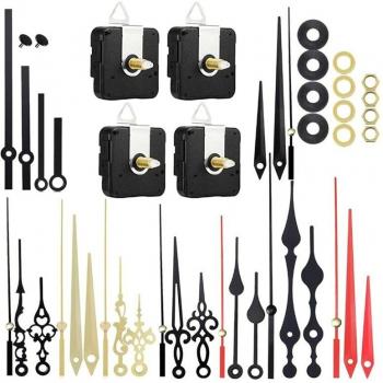 DIY Wanduhr Bausatz mit 4 Stck Stille Quarz Uhr Bewegung und 10 verschiedenen Händen