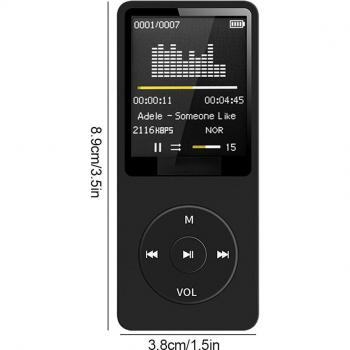 Reproductor MP3 con pantalla LCD y soporte para tarjeta SD
