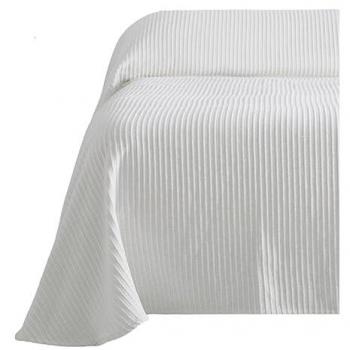 Colcha de algodón reciclado Bali blanca