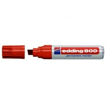 Permanentmarker edding® 800, Keilspitze, dokumentenecht nein, wasserfest, rot