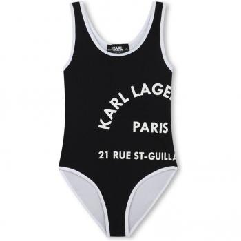 Maillot de bain 1 pièce noir pour fille Karl Lagerfeld Kids