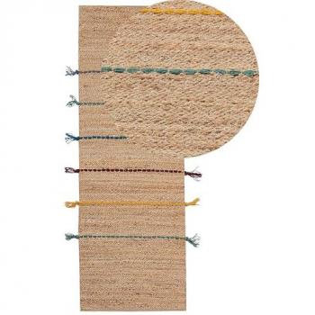 Tappeto Runner Boho in Iuta 70 x 200 cm Intrecciato a Mano per Bambini