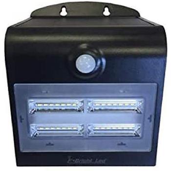 Aplique Solar LED 4W con Sensor de Presencia y Crepuscular IP65, Negro
