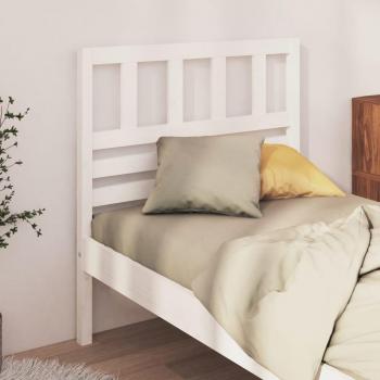 VidaXL White Solid Wood Pine Bed Headboard 81x4x100 cm