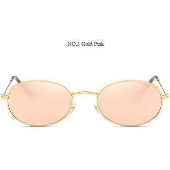 Soleil Retro Petit Oval 90s, Modèle Femme – Couleur Or-Black