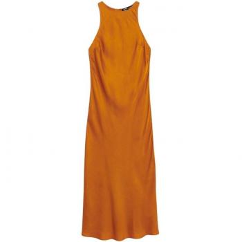 Manga corta Naranja – Vestido Midi Raso para Mujer Superdry