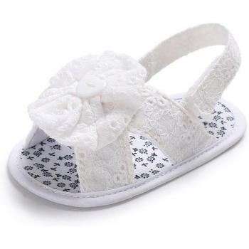Zapatos de algodón para infantes con diseño de flor púrpura