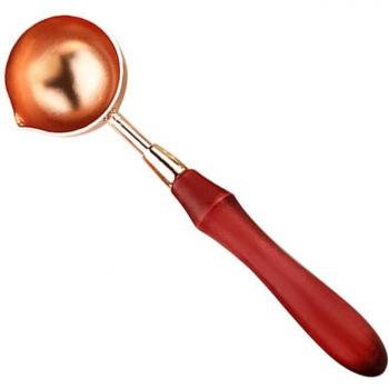 11.7cm Stainless Steel Wax Seal Spoon with Wooden Handle