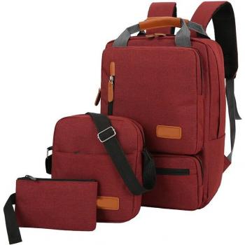 Sac à dos touristique homme noir 3 pièces