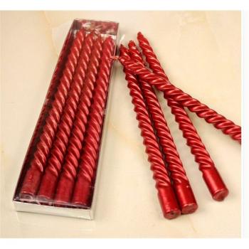 4X Twisted Dinner Candles Wax Smokeless 9.8/7.9/5.9