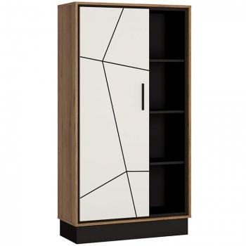 Furniture To Go Medium 1 Door Bookcase in Dark Wood