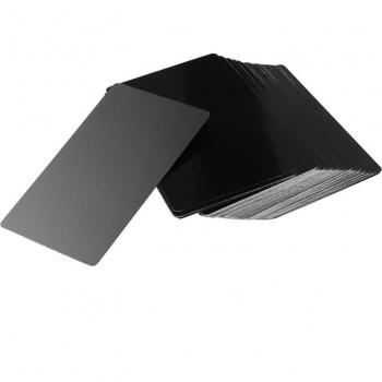 100 PCS Black Aluminum Alloy Visit Cards