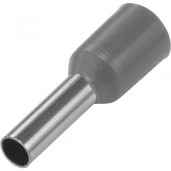 TRU Components E25‑08GY – Embout simple, câble 2,5 mm², 8 mm, partiellement isolé, 100 pièces