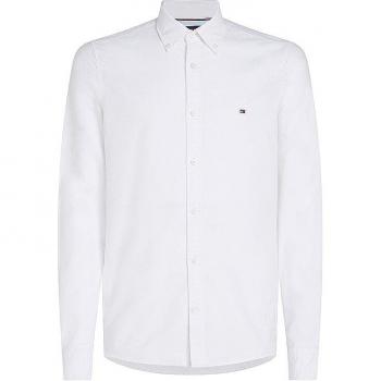 TOMMY HILFIGER Langarmhemd OXFORD DOBBY Slim Fit in Weiß | XXXL