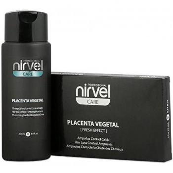 Kit Control Caída Champú + Ampollas Placenta Vegetal Nirvel Care